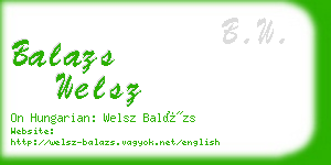 balazs welsz business card